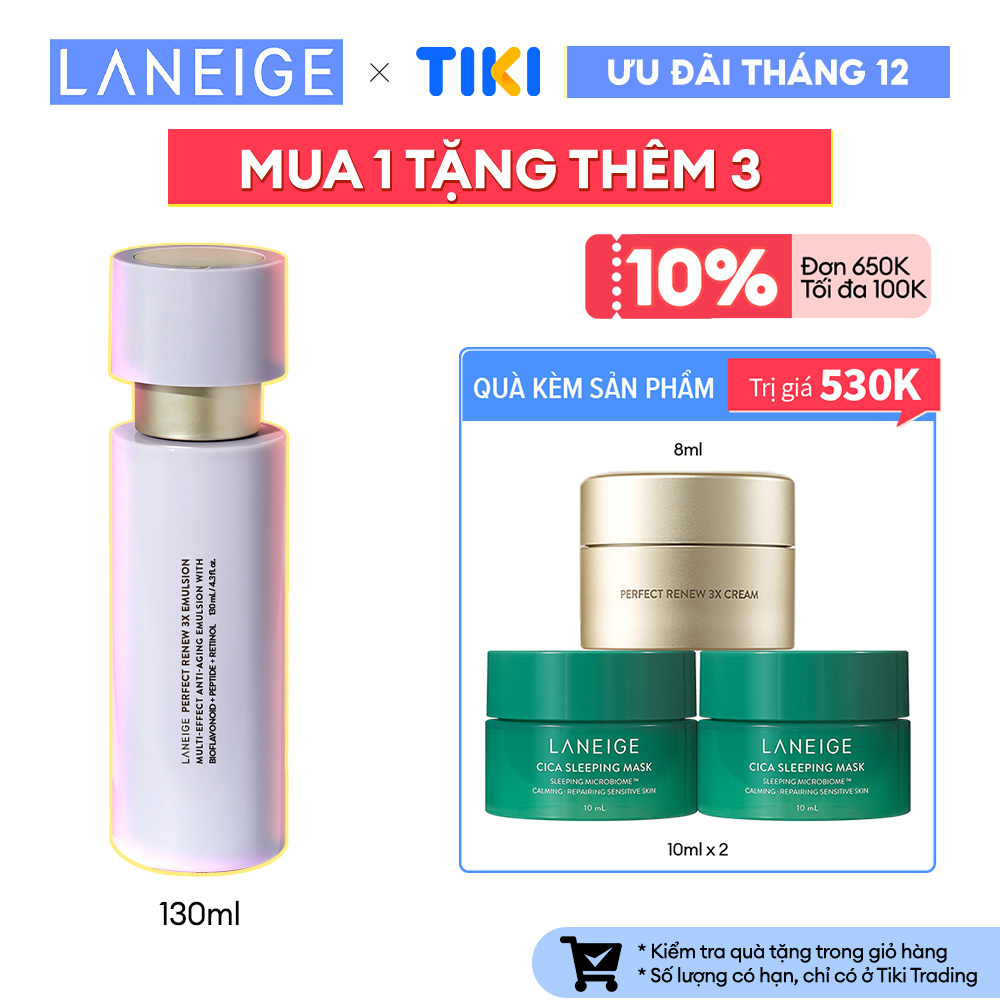 Sữa Dưỡng Chống Lão Hóa Laneige Perfect Renew 3X Emulsion 130Ml