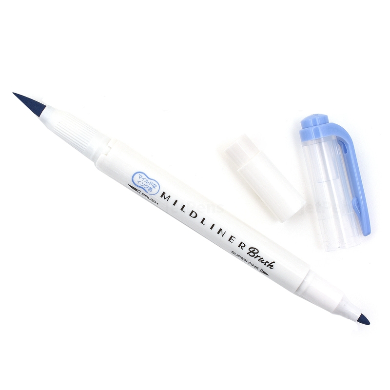 Viết Cọ Nhật Mildliner Zebra WFT8-MDB - Xanh Da Trời