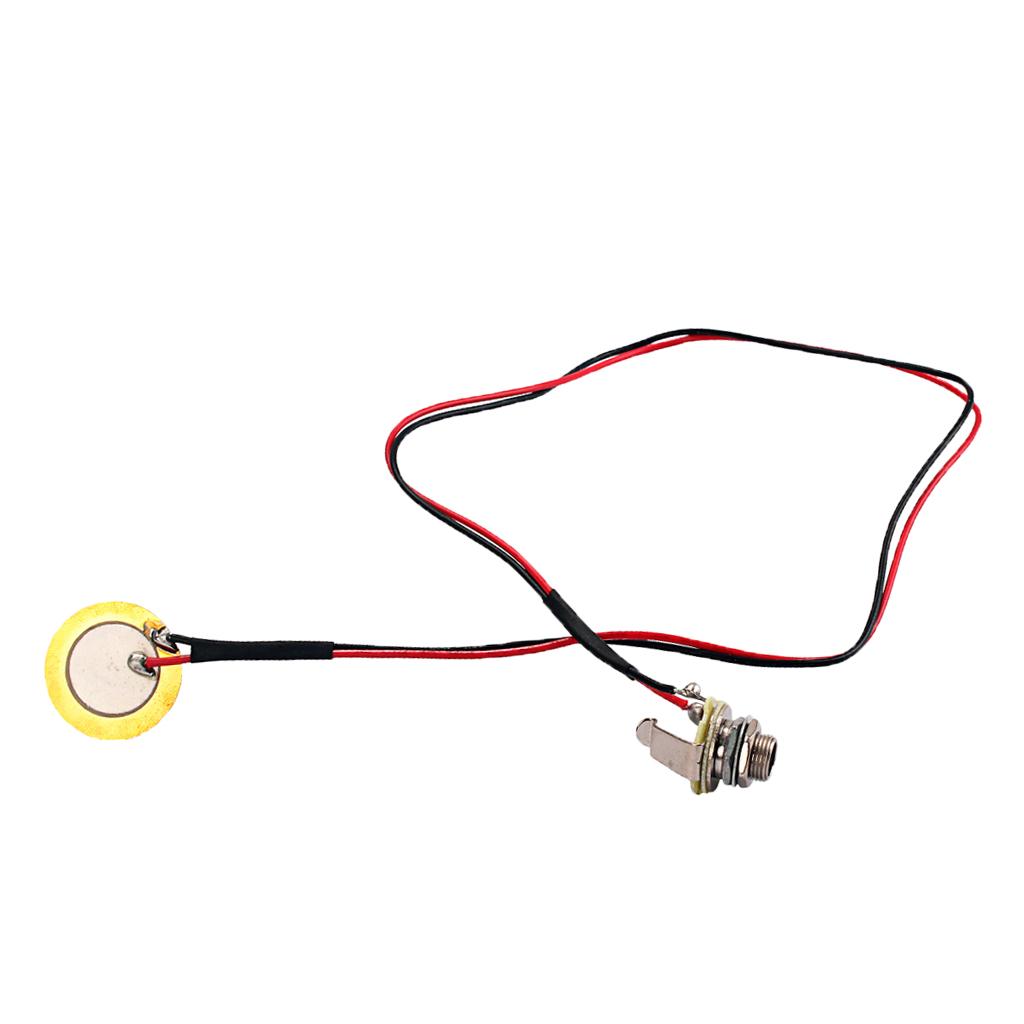 Sunnimix Prewired Piezo Pickup Với 27 Mm Piezo Đĩa Cho Đàn Guitar Đàn Mandolin Đàn Ukulele