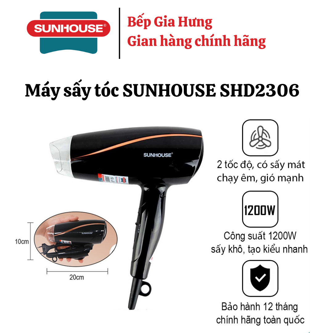 Máy sấy tóc Sunhouse SHD2306 1200w - Hàng chính hãng