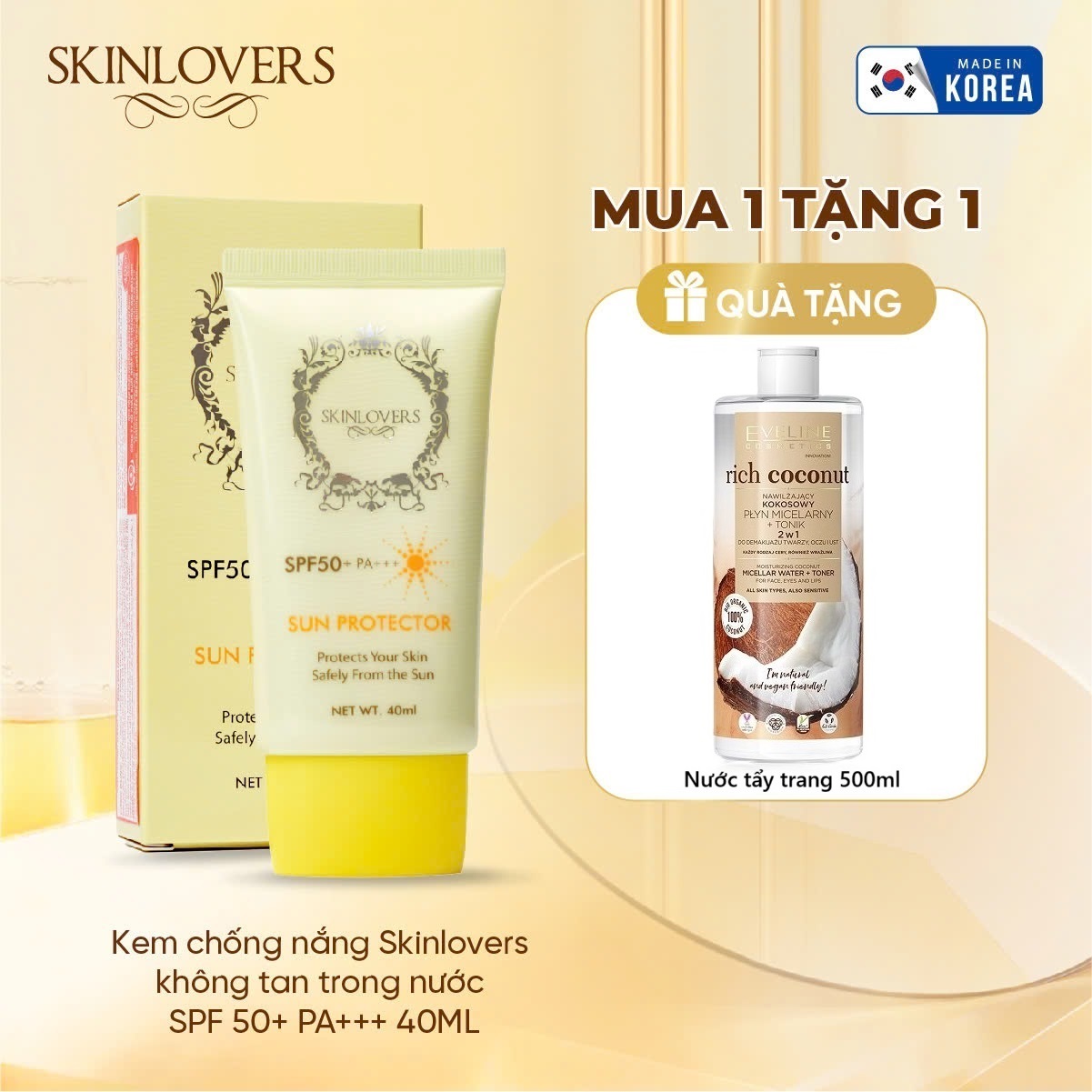 Kem Chống Nắng Không Tan Trong Nước SPF50 Skinlovers (40ml) - SKLV0150