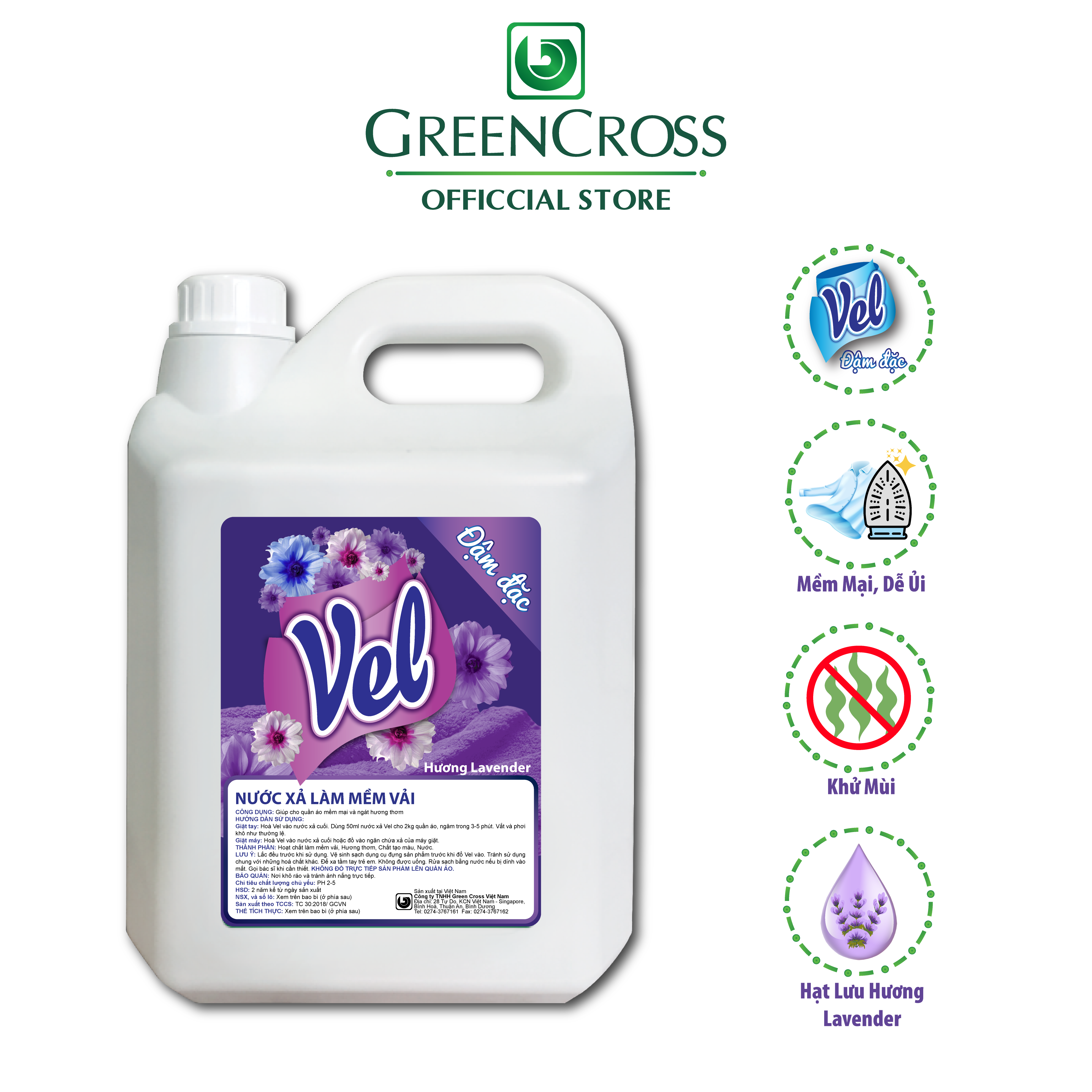 NƯỚC XẢ VẢI ĐẬM ĐẶC VEL CAN 5L - TẶNG 1 CHAI AXO TẨY GIỮ MÀU 800ML (Được chọn hương theo ý thích