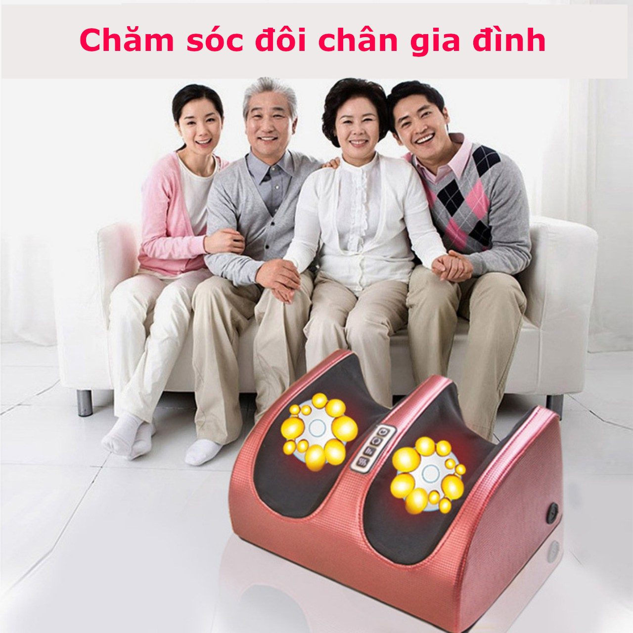 Máy massage chân chườm nóng cao cấp - Chăm sóc đôi chân gia đình - Quà tặng người thân.