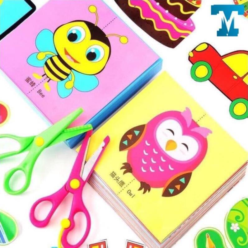 Bộ đồ chơi cắt giấy thủ công tạo hình cho bé
