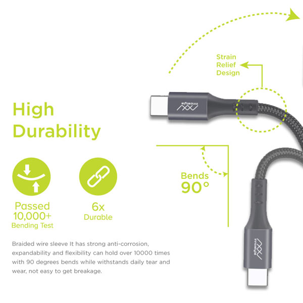 CÁP SẠC INNOSTYLE DURAFLEX 1.5M USB-C TO USB-C PD60W Chính Hãng