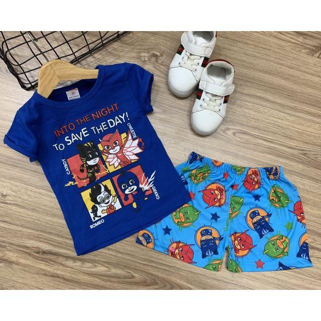 Bộ cộc tay bé trai thun cotton - Bộ quần áo bé trai