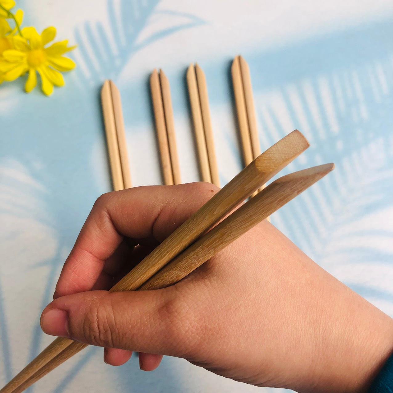 Đũa Gỗ Xương Gà Cán Chéo 23cm, Đũa Ăn Cơm Tiện Lợi, An Toàn Cho Sức Khỏe
