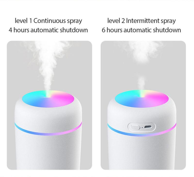 300Ml Máy Tạo Độ Ẩm Phun Sương Máy Khuếch Tán Lọc Không Khí Mát Thoáng Mát USB Thoáng Mát Phun Sương Dành Cho Bé Du Lịch Trẻ Em Ô Tô Với Nhiều Màu Sắc đèn Ngủ