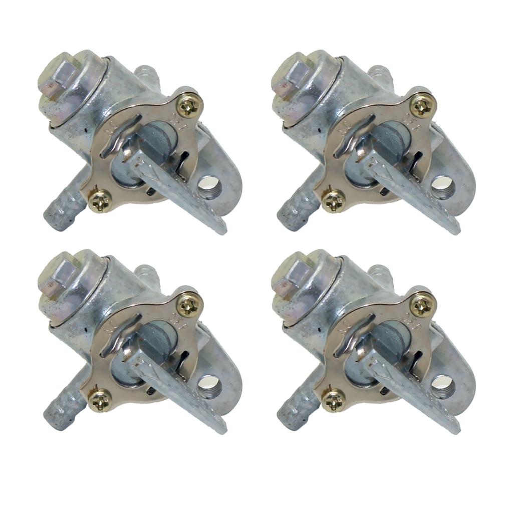 4pcs 3 Way Petcock Fuel Tank Shut Off Valve for ATV Motorcycle Dirt Bike