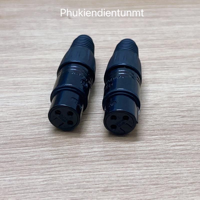 Rắc canon , XLR hàn dây đen đẹp