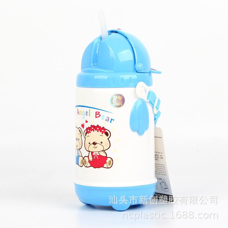 Cốc cách nhiệt đặc biệt dành cho trẻ em có ống hút cốc chống rơi cốc nước cầm tay học sinh mẫu giáo tiểu học nam và nữ ấm đun nước hình gấu