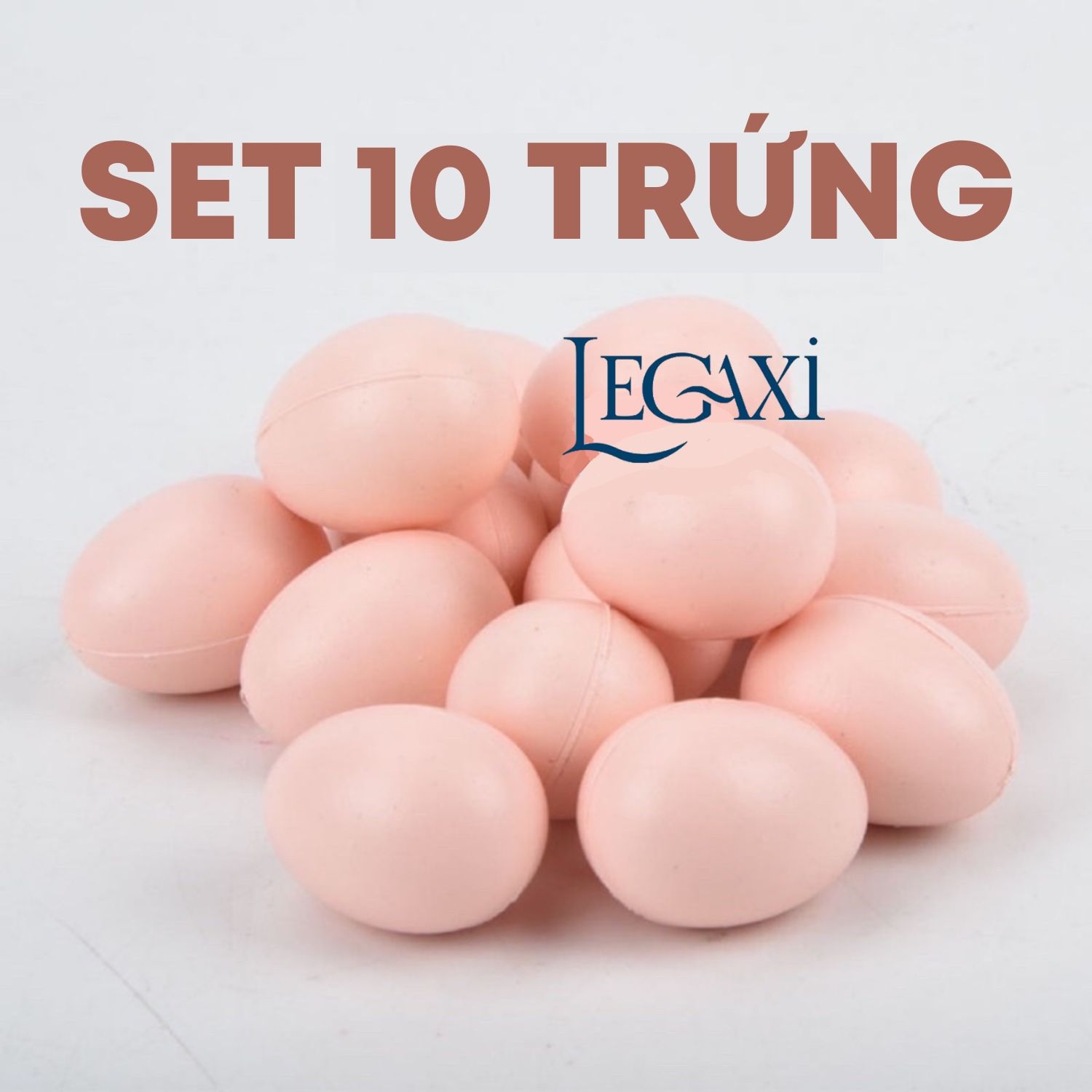 Set 10 trứng gà trứng vịt gia cầm nông trại thu hoạch trứng phục sinh mô hình đồ chơi cho bé Legaxi