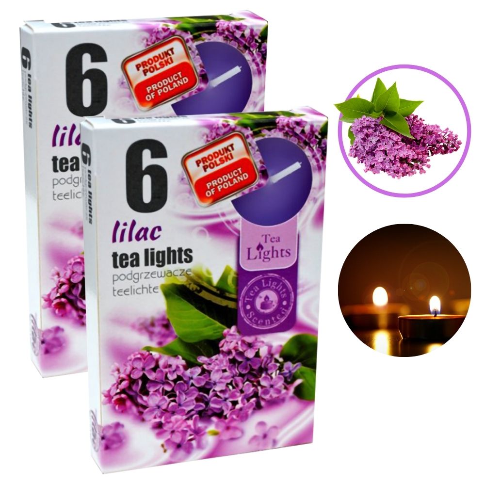 Combo 2 hộp 6 nến thơm Tealight Admit nhập khẩu Châu Âu Lilac - hoa tử đinh hương