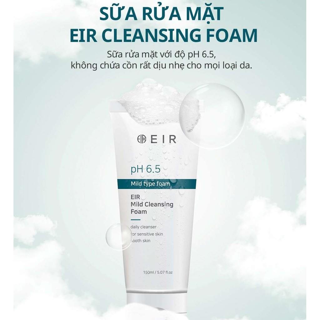 Sữa rửa mặt làm sạch & trắng da EIR Mild Cleansing Foam 150ml - Hàng Chính Hãng