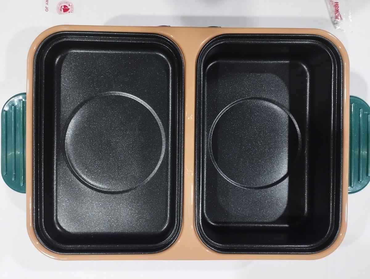 Nồi Lẩu Nướng Mini 2 Ngăn Hàn Quốc - Hàng Chính Hãng