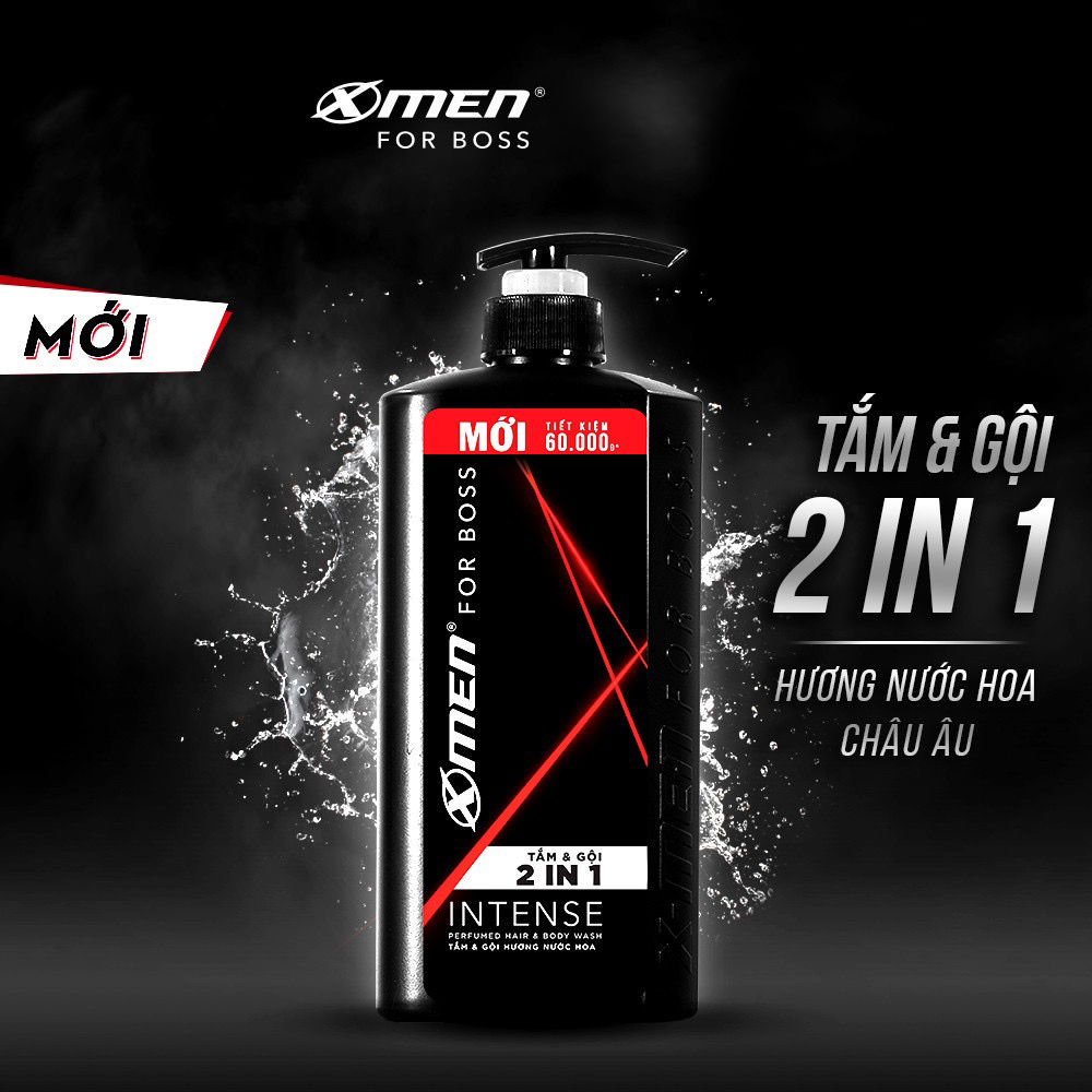 TẮM GỘI 2IN1/3IN1 XMEN FOR BOSS 650G/630G