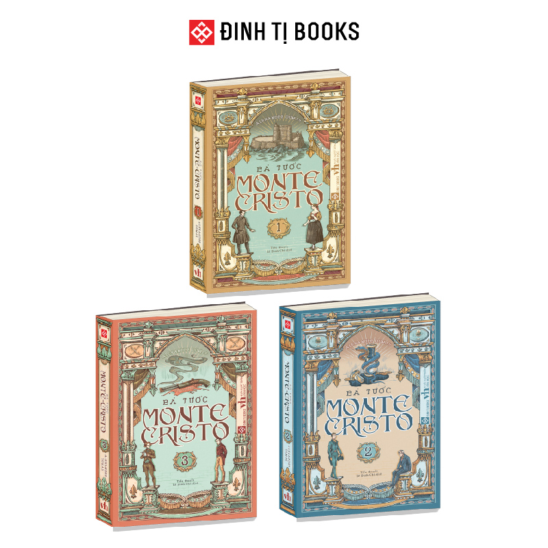 Sách - Bá Tước Monte Cristo - Combo 3 Tập - Đinh Tị Books - Combo 3