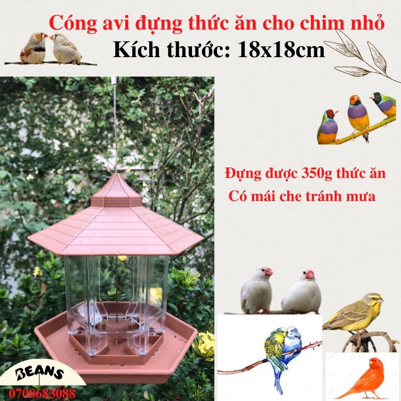 Cóng avi đựng thức ăn cho chim