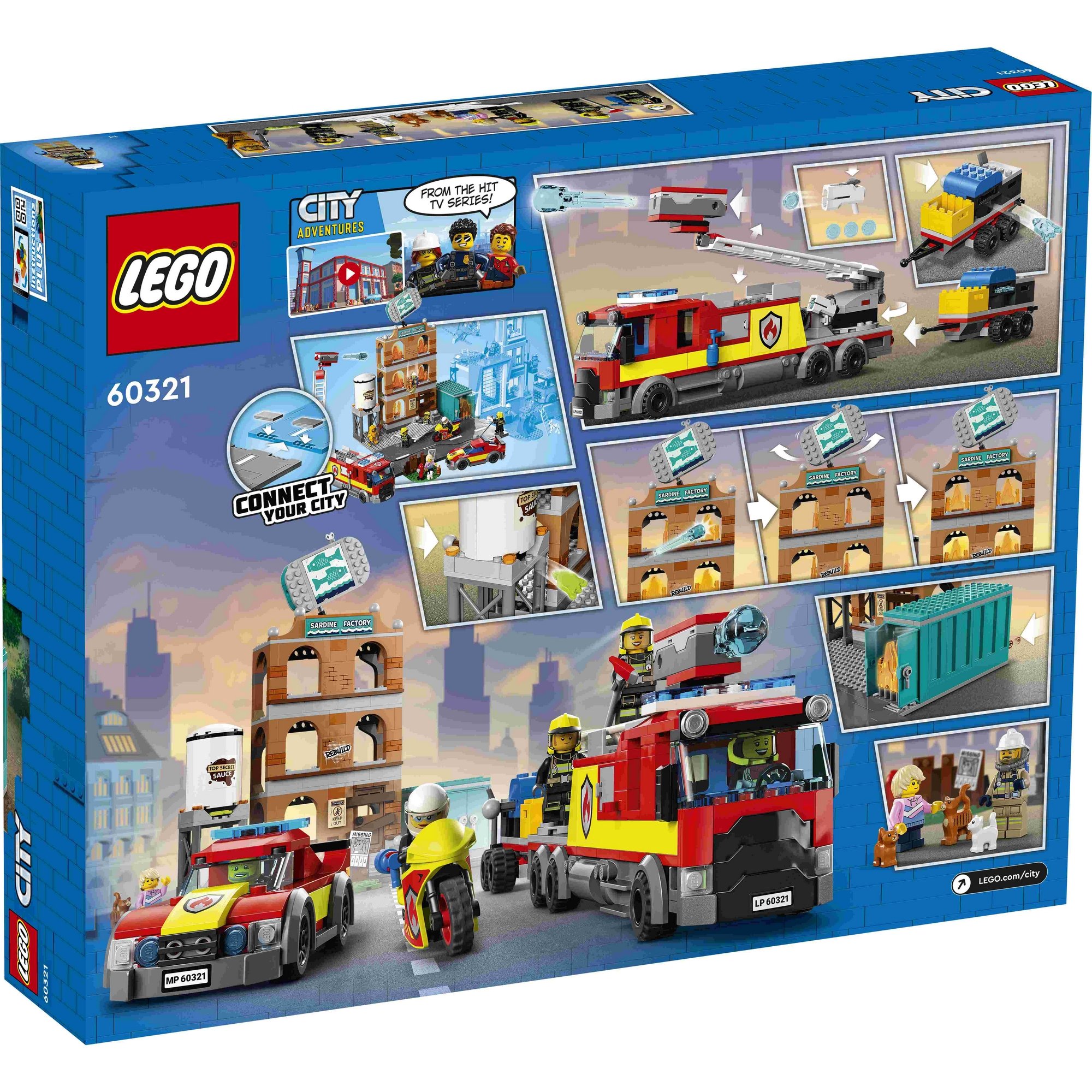 LEGO City 60321 Biệt đội lính cứu hỏa thành phố City (766 chi tiết)
