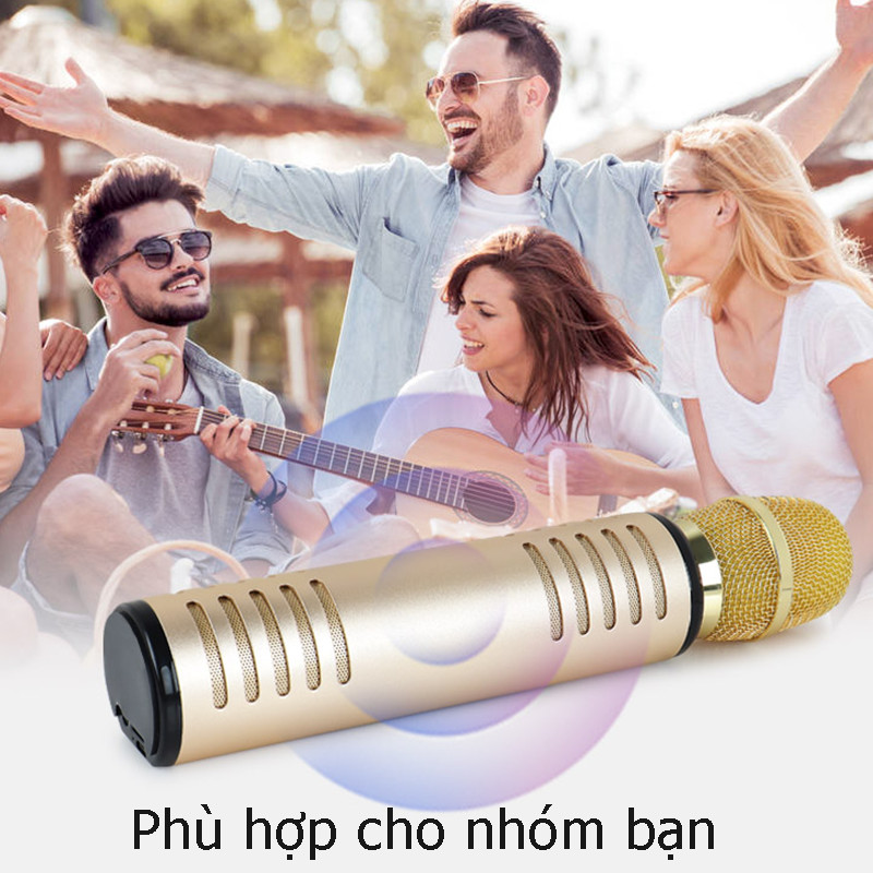 Micro Bluetooth không dây Karaoke hút âm siêu nhẹ cao cấp PKCB cho điện thoại - Hàng Chính Hãng