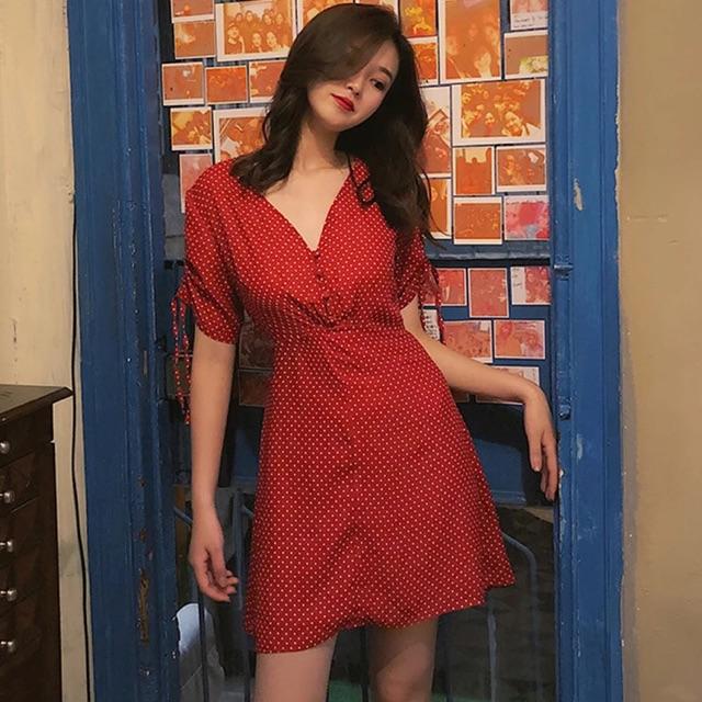 Váy chấm bi Hàn