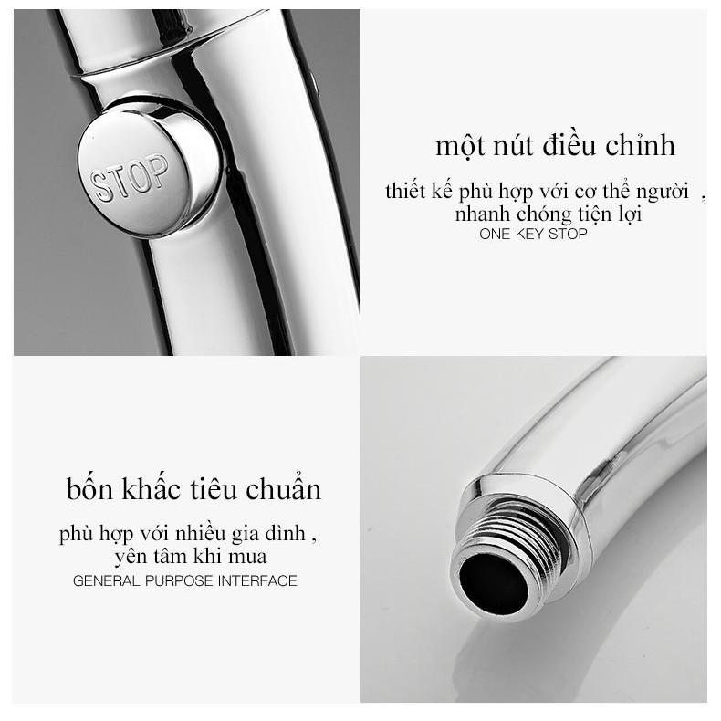 Khuyến mãi - Bộ vòi sen bao gồm tay và dây sen tăng áp 3 chế độ