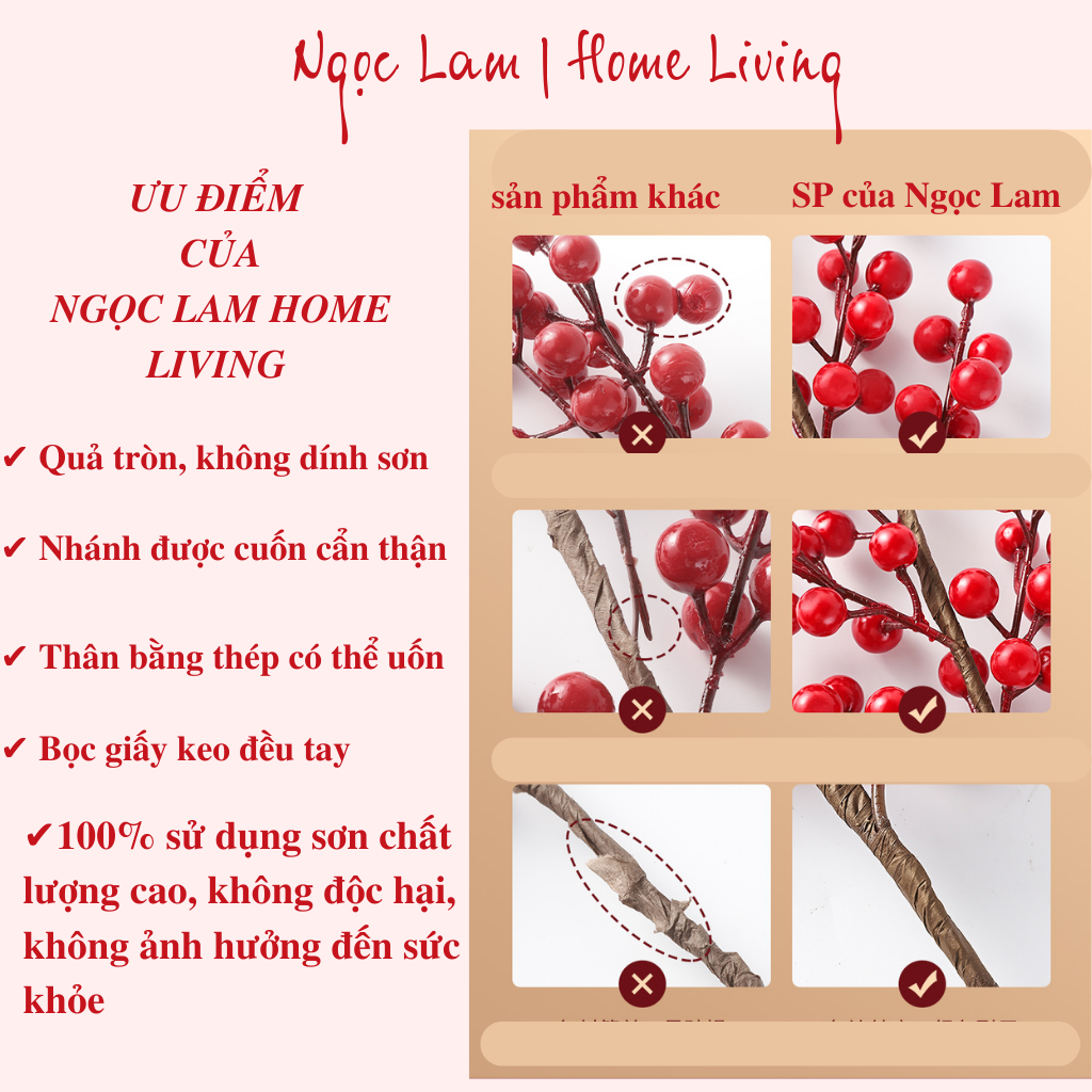 CÀNH ĐÀO ĐÔNG ĐỎ 12 NHÁNH 6 NHÁNH CHỐNG NƯỚC TRANG TRÍ DECOR