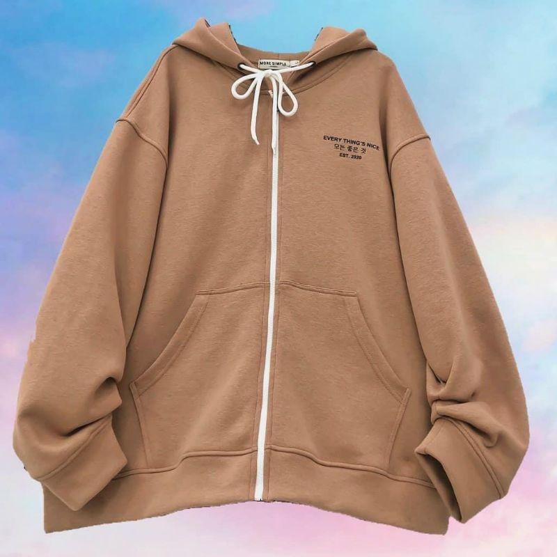 Hình ảnh Áo Khoác nỉ Nam Nữ Áo Hoodie Có Dây Kéo - Unisex Khoác Chống Nắng Mặc Cười Cute. Áo Khoác Hoodie Nam Nữ Có Dây Kéo