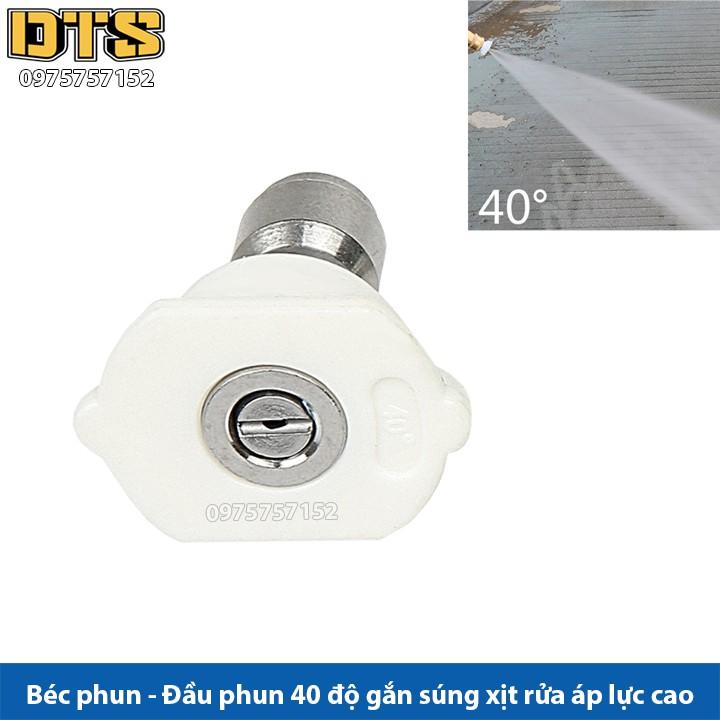 Tổng hợp Béc phun - Đầu béc các góc gắn súng xịt rửa của máy rửa xe áp lực cao - Ren nối nhanh 1/4 inch