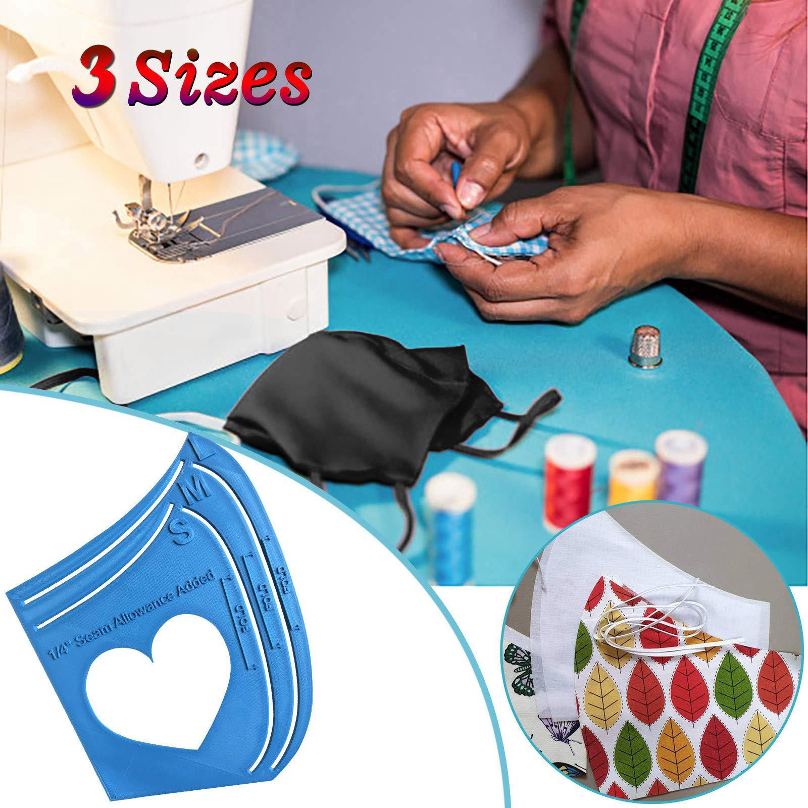 3 IN1 Silicone Face Mask Template Kits Sewing Pattern Guide Professional Reusable Mask Making Templates DIY Face Cover Making 3 Sizes Family Package