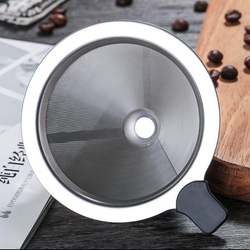 Bình Pha Cà Phê Chemex Tay Cầm Thủy Tinh có Phễu Inox 500ML