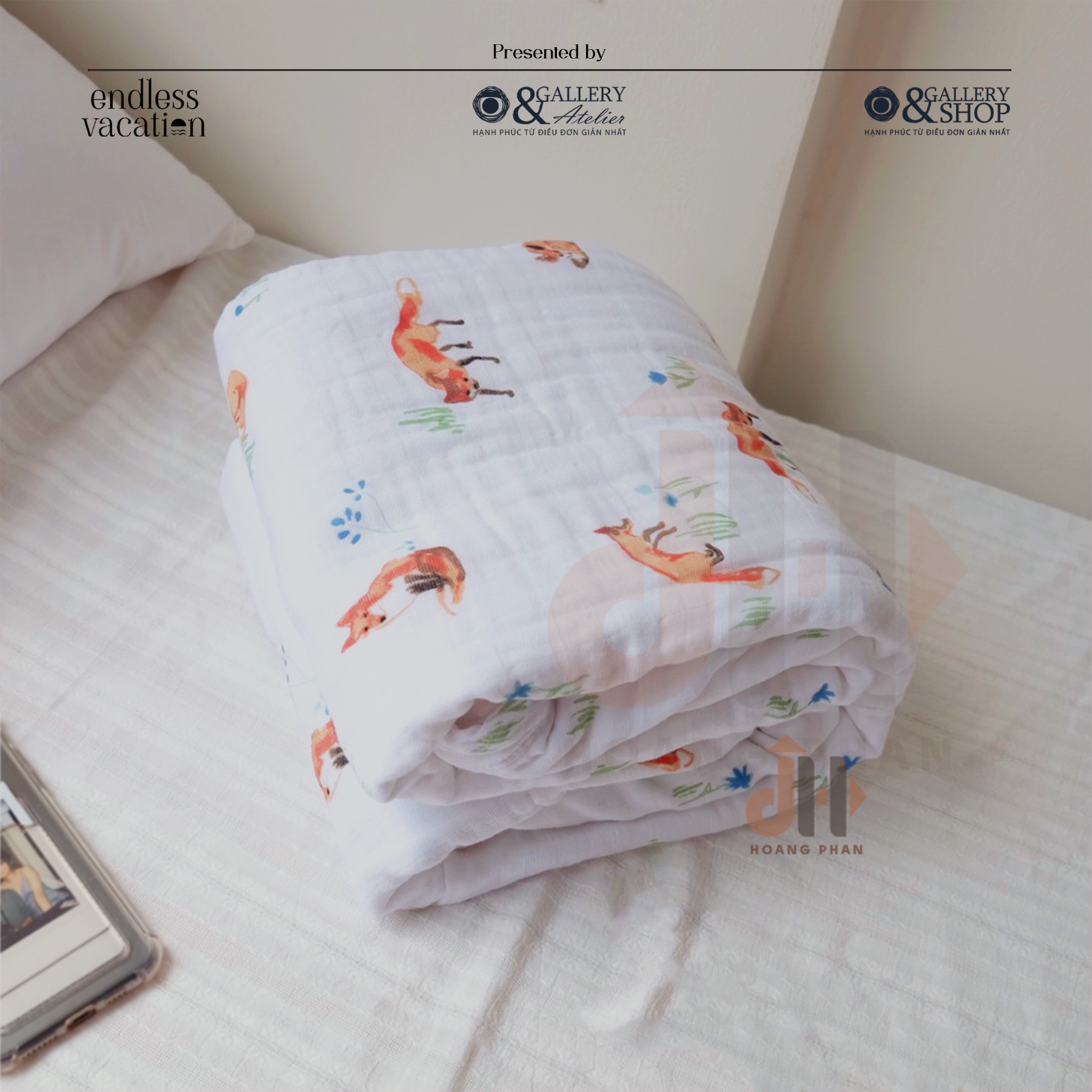 Bộ Quà Tặng mền và gối cáo - Cherish