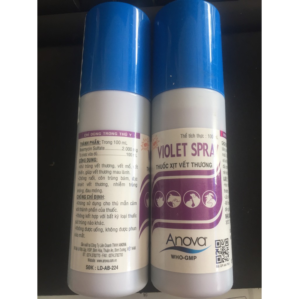 THUỐC XỊT VẾT THƯƠNG VIOLET SPRAY 100ML