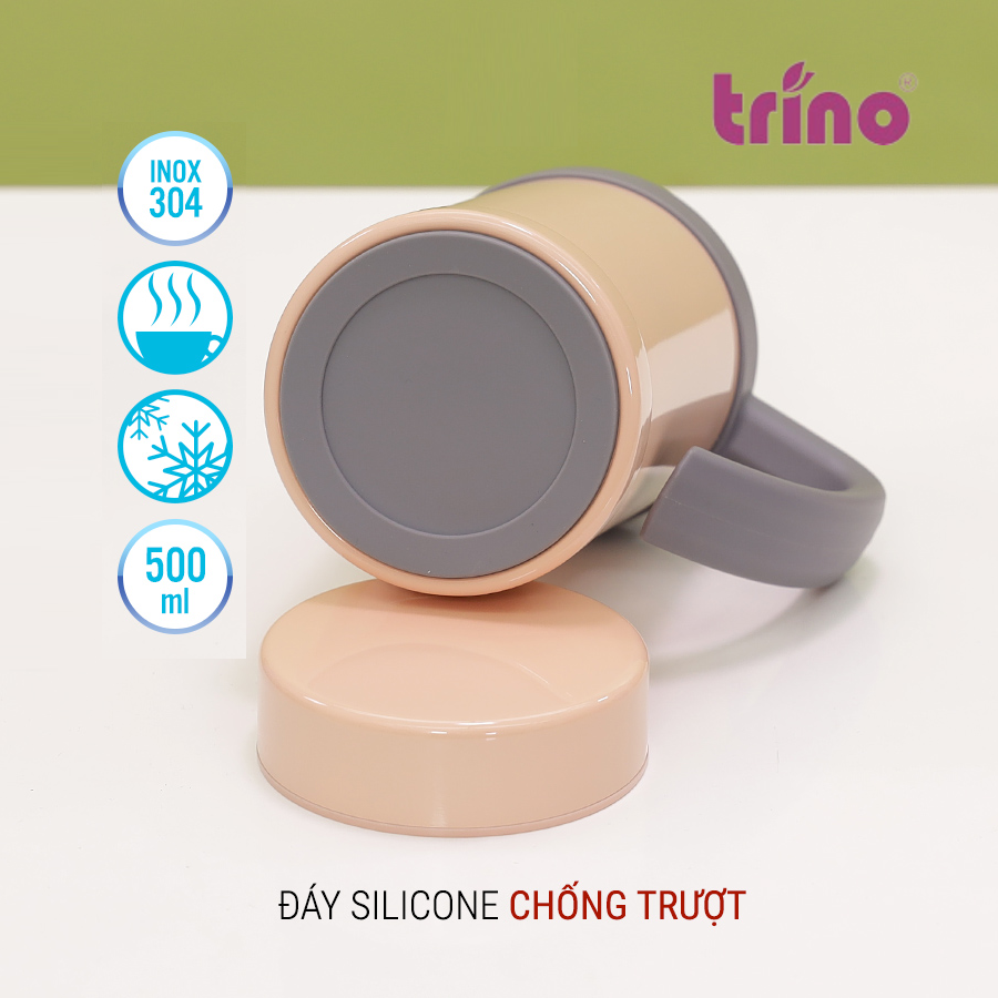 Bình Giữ Nhiệt Inox Có Tay Cầm Trino TN-550HL - Tím