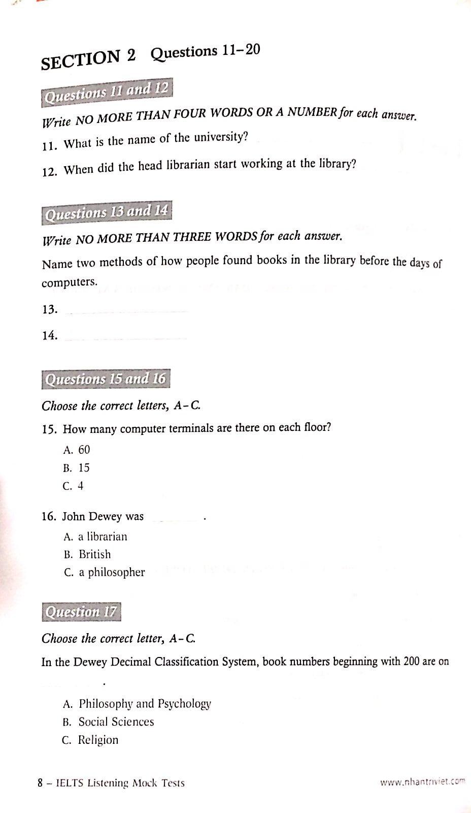 IELTS Listening Mock Test (Kèm CD)
