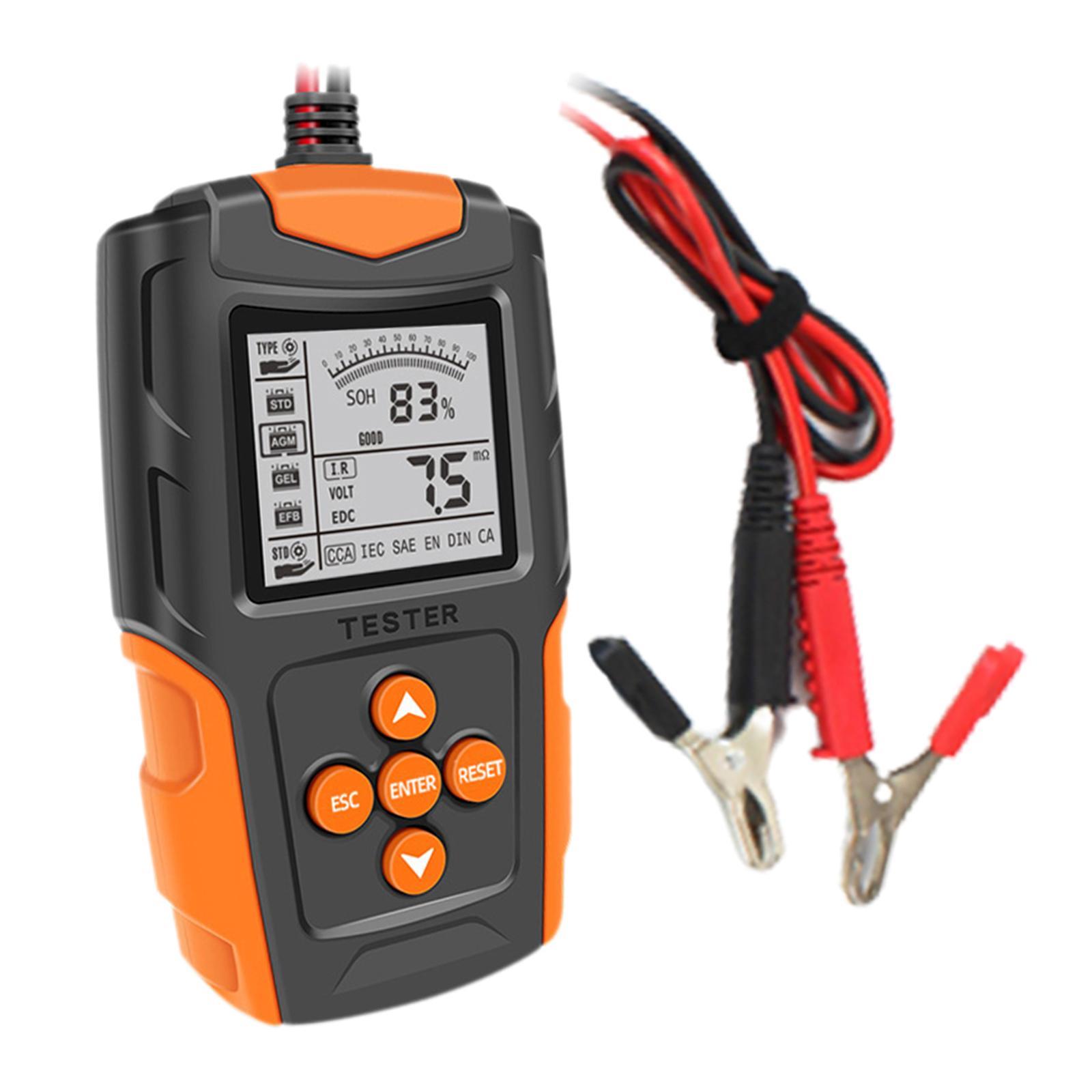 Truck Car Battery Tester 12V 24V Battery Checker Easy to Operate LCD Display