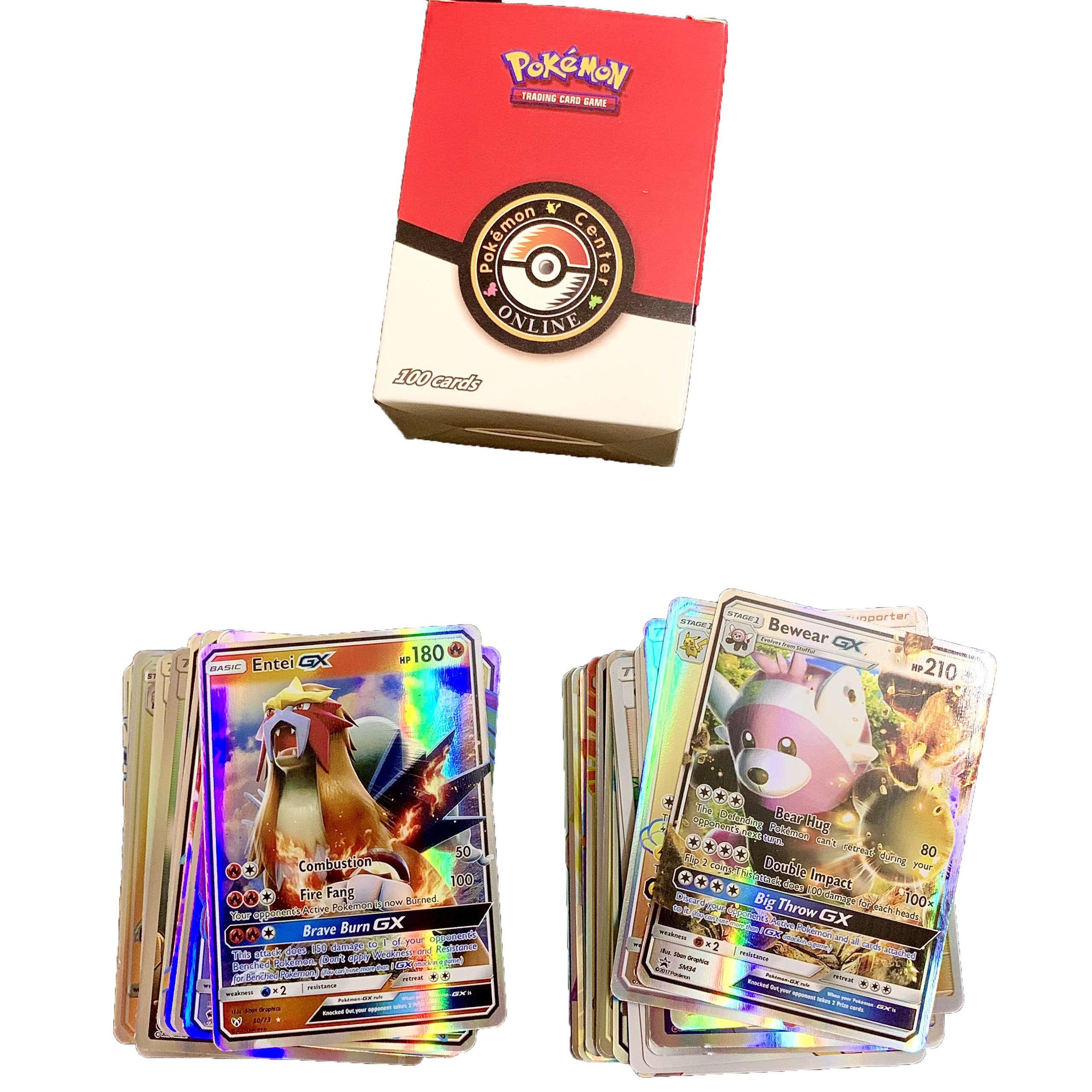 Bộ Thẻ Bài Chơi Pokemon 100 Thẻ (70Gx,20Mega,10Trainer) Chơi Đối Kháng New Đẹp