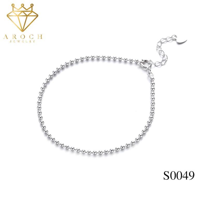 Vòng tay nữ bạc Ý s925 chuỗi hạt bi bóng S0049 - AROCH Jewelry