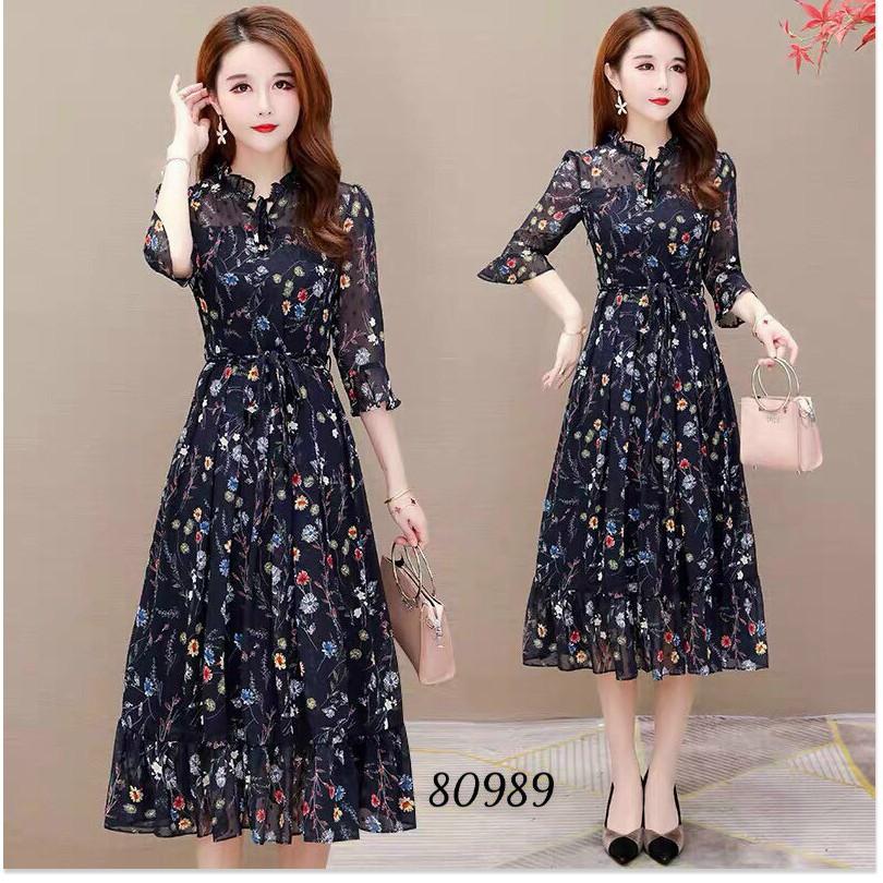 ĐẦM LỤA HOA NỮ CỰC HOT SANG TRỌNG CHO CÁC NÀNG