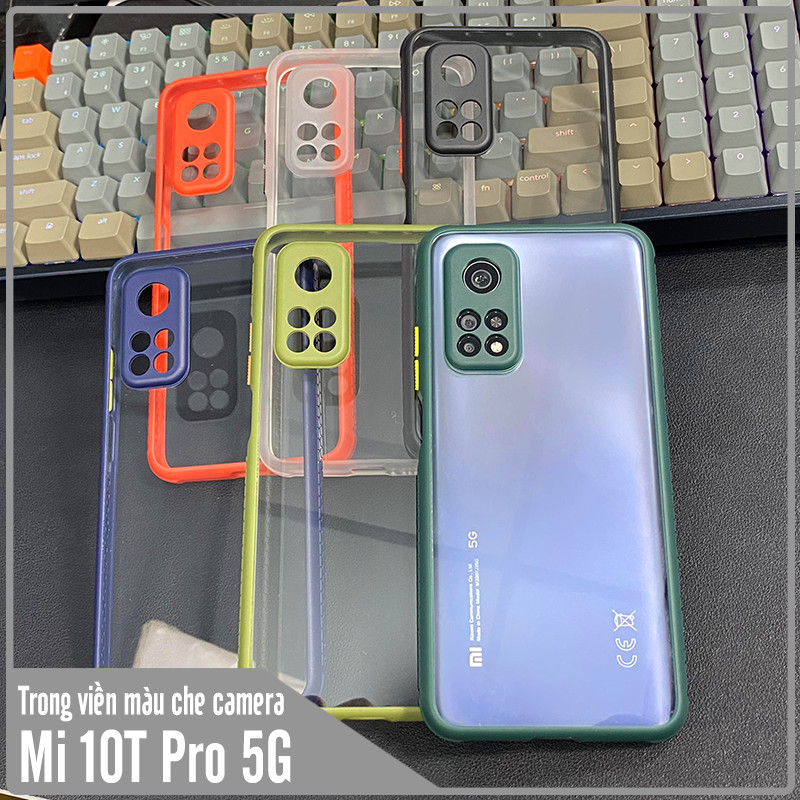 Ốp lưng cho Xiaomi Mi 10T Pro - Redmi K30S trong viền màu che camera 4 Gốc chống sốc