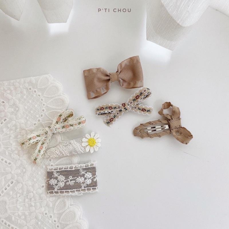 Set kẹp tóc bé gái P'ti chou