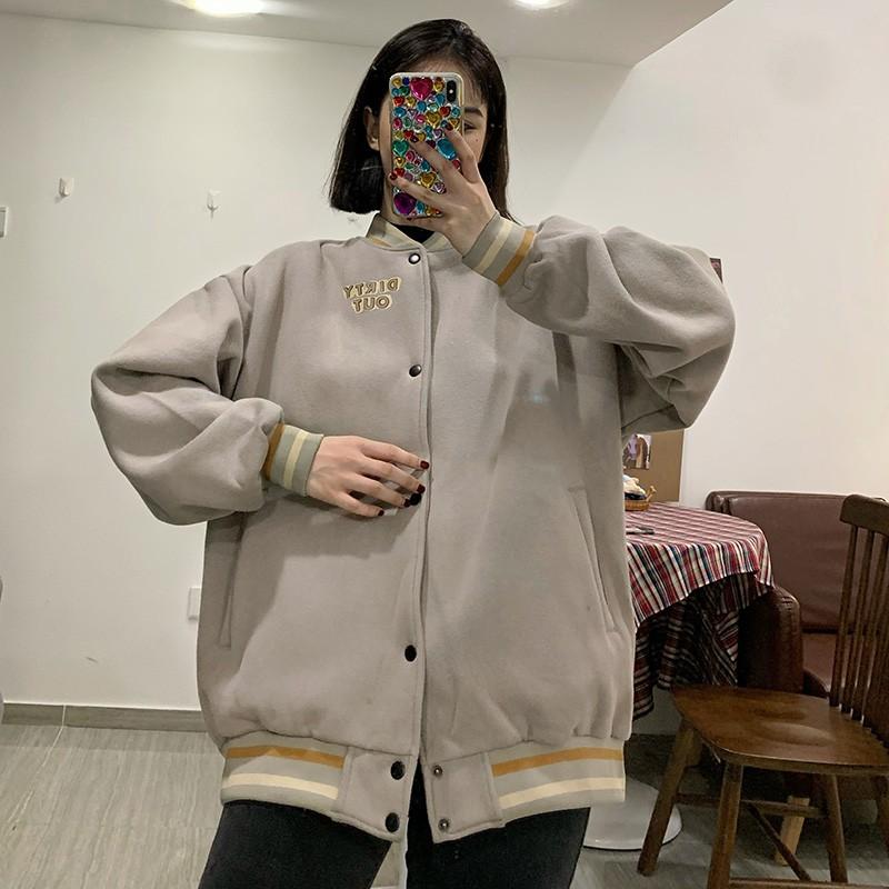 Áo bomber nữ form rộng, áo khoác nữ bóng chày form rộng mặc nhà đi chơi đi học oversize thời trang ulzzang hàn quốc