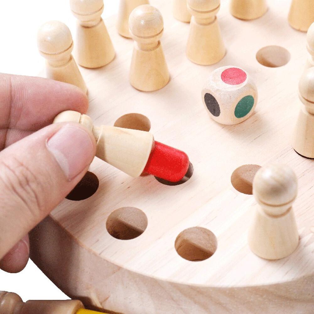 Wooden Chess Children Puzzle Educational Toys 3D Puzzles Toys