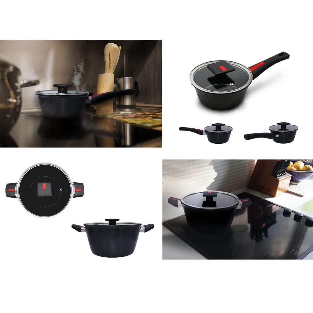 Bộ nồi chảo cao cấp đáy từ hợp kim nhôm chống dính KIMS COOK 07 món