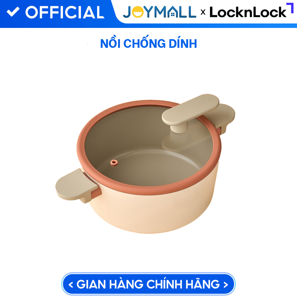Nồi Chống Dính Suit Bric LocknLock CAC2255IH 22cm, Hàng Chính Hãng, Dùng Được Mọi Loại Bếp - JoyMall