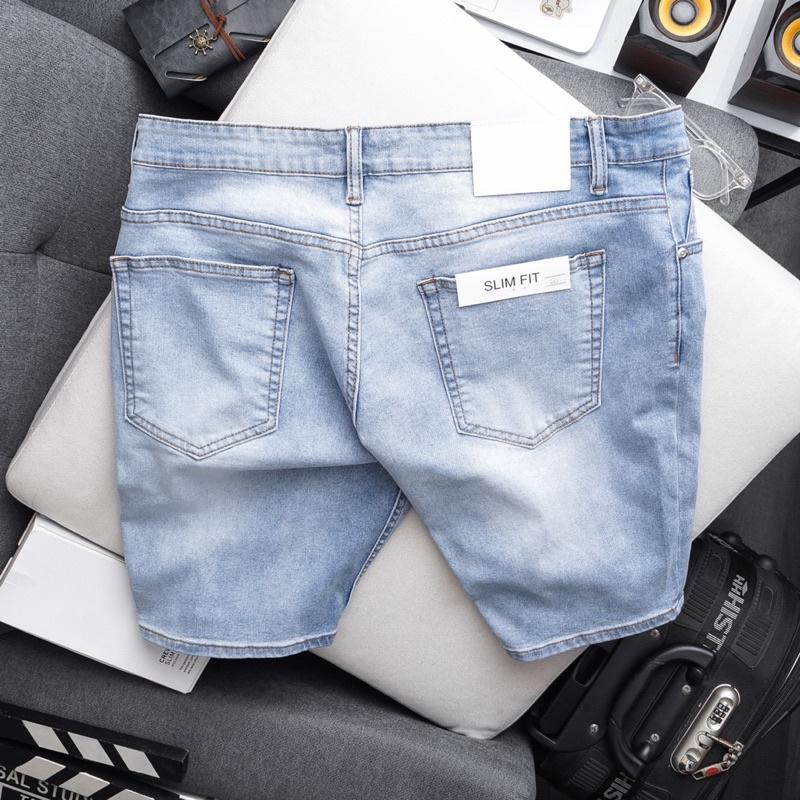 Quần jean nam cao cấp bigsize - Quần short jean nam đẹp xuất xịn co giãn