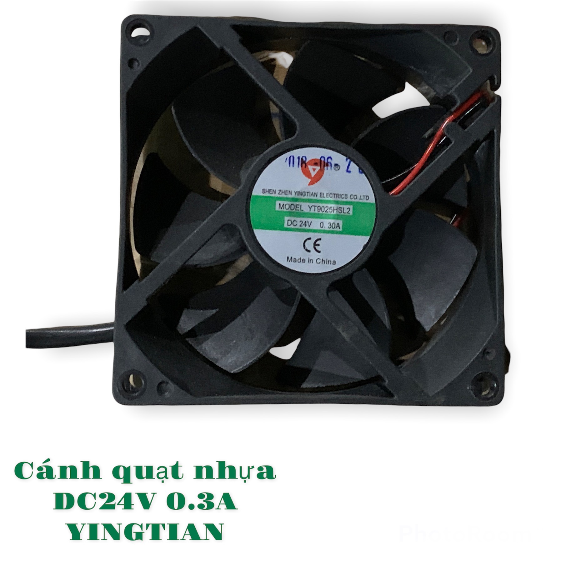 Quạt máy hàn điện tử khung kim nhựa YINGTIAN DC24V,0.3W,ĐK 90X90mm,QUAT220Y