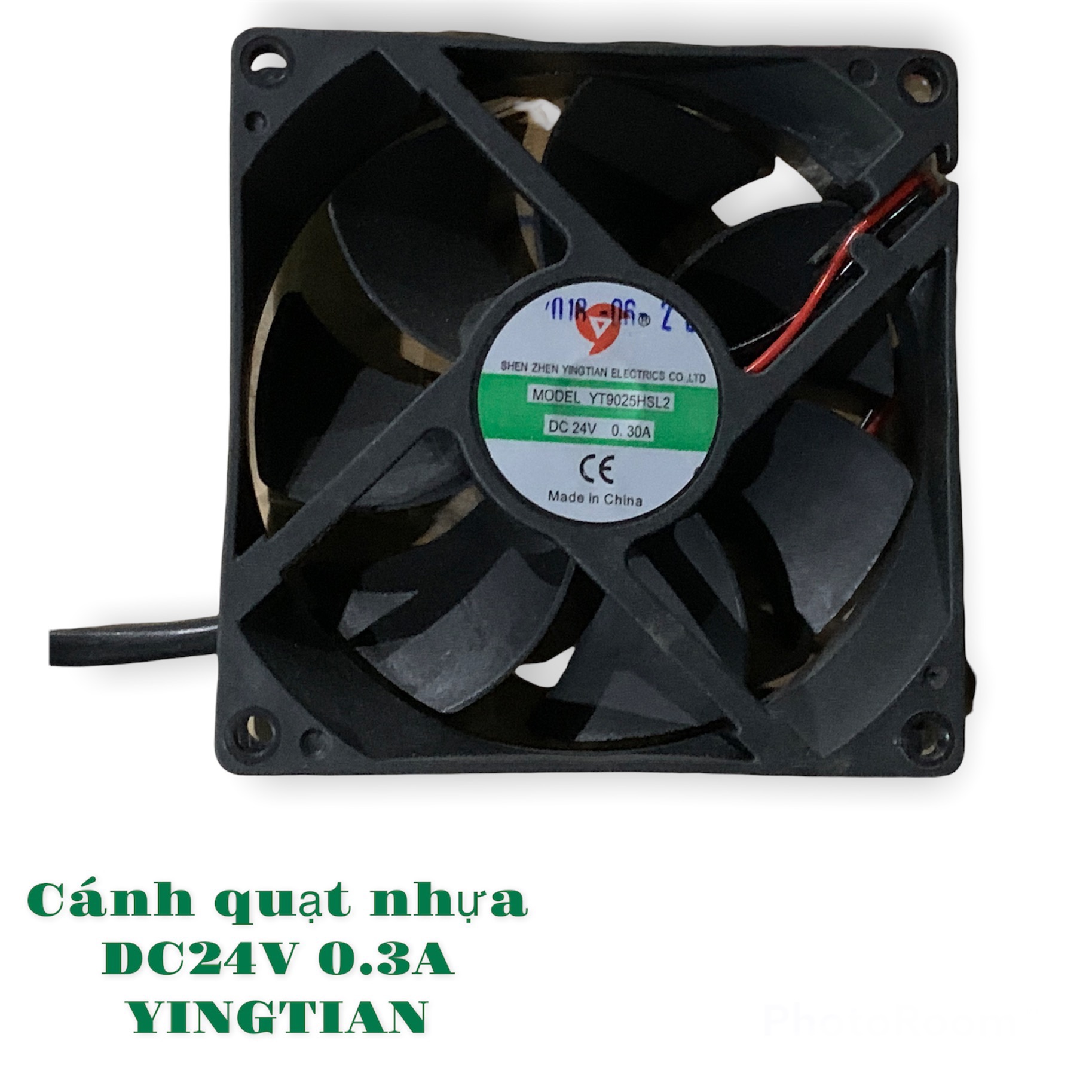 [Freeship] Quạt máy hàn điện tử khung kim nhựa YINGTIAN DC24V,0.3W,ĐK 90X90mm,QUAT220Y