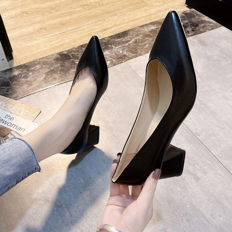 Giày Cao Gót Bít Mũi Đế Dày Thời Trang Cho Nữ