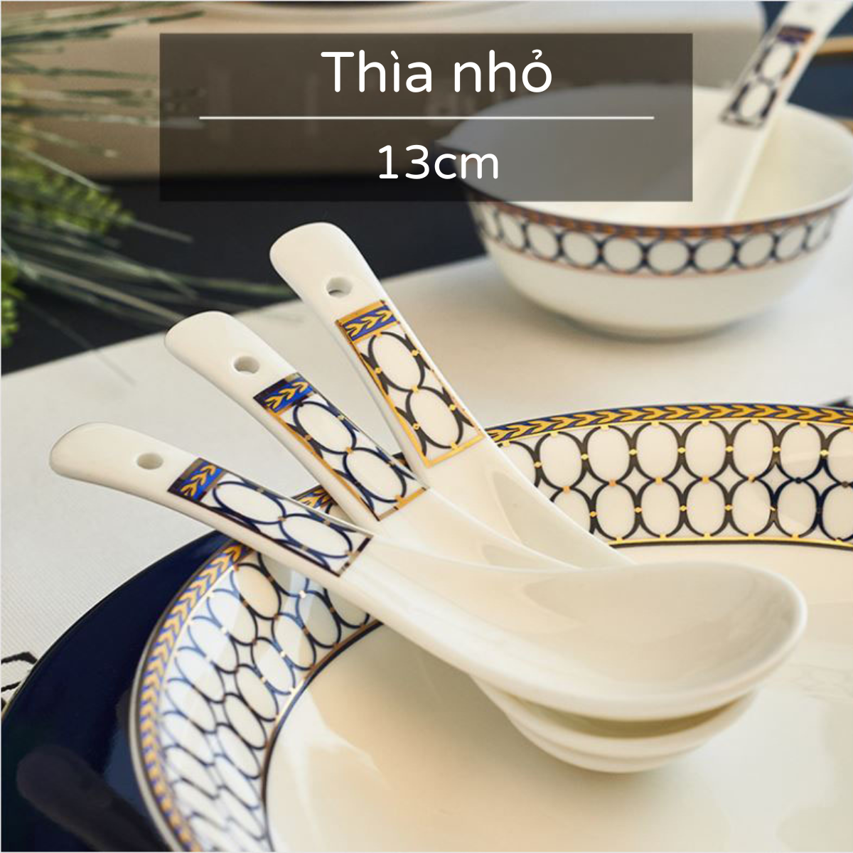 Bộ bát ăn cơm SỨ XƯƠNG Giang Tây cao cấp 60 chi tiết - Bộ chén ăn cơm sang trọng, tinh tế - Bát đĩa mỏng nhẹ nhưng cứng trong và cách nhiệt tốt. Mã GS23